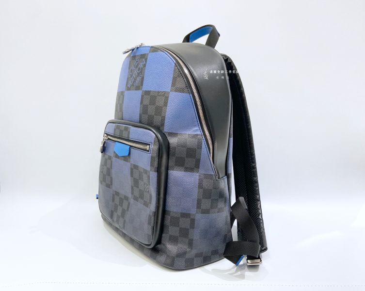 N40402 Louis Vuitton Blue Damier Graphite Giant Josh Backpack